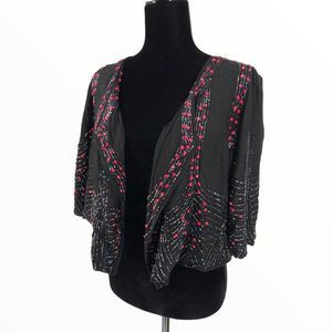 90’s Vintage Beaded Cropped Dinner Jacket Elbow Sleeves